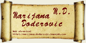 Marijana Doderović vizit kartica